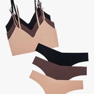 3 pack bras & panties sets